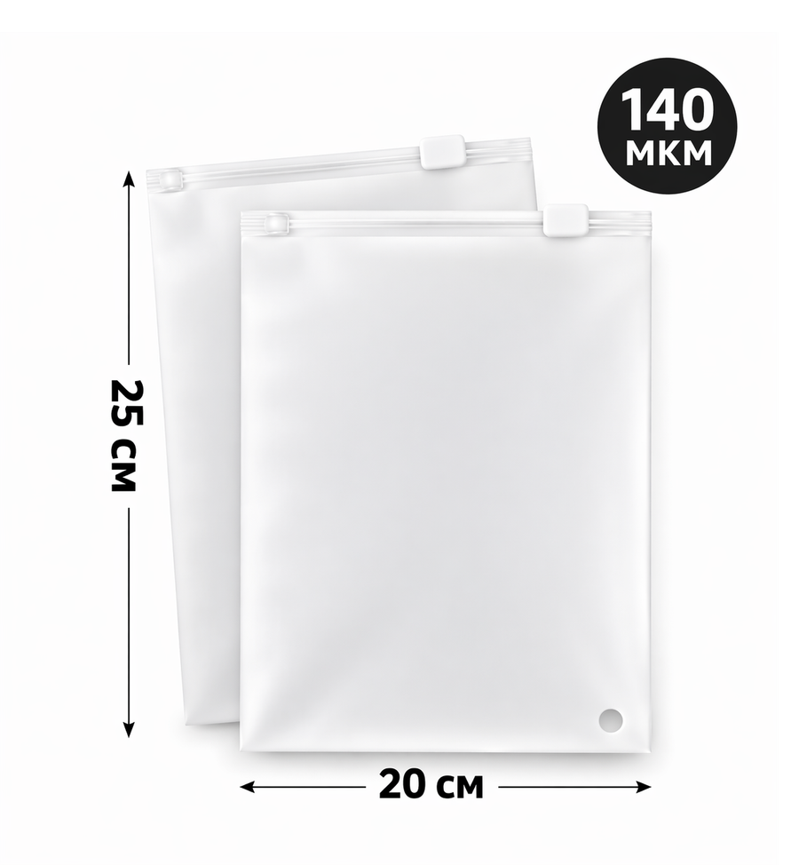 Пакет Слайдер 20*25 см матовый 70 мкм