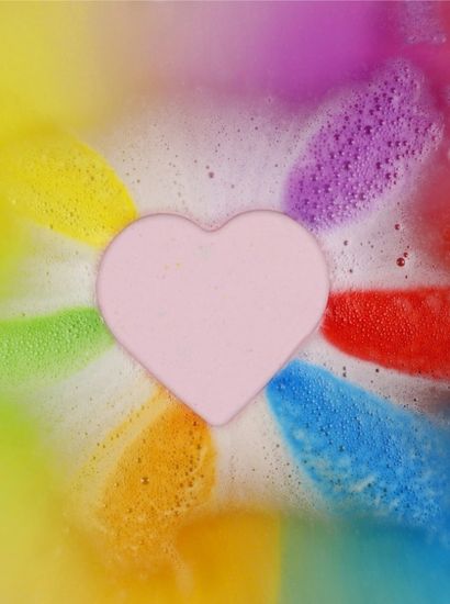 Бомбочка для ванны "Сердце", ароматизированное ,многоцветная