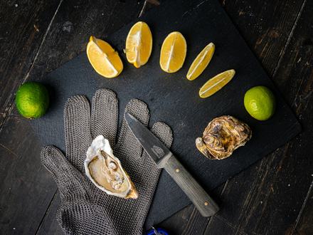 Перчатки кольчужные для вскрытия устриц