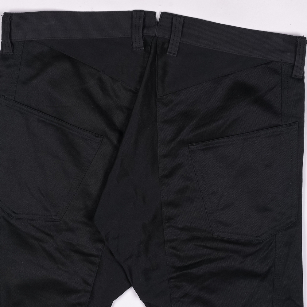Зауженные черные брюки Junya Watanabe от Comme Des Garsons MAN с необычным кроем, XL (36х32)