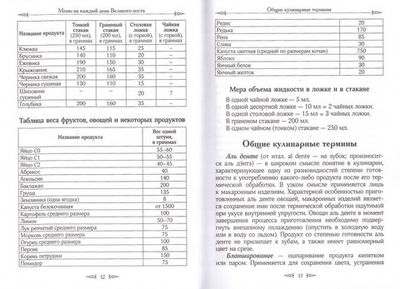 Меню на каждый день Великого поста. Т. Клименко + приложение