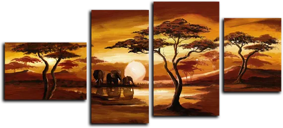 Модульная картина "Три слона"