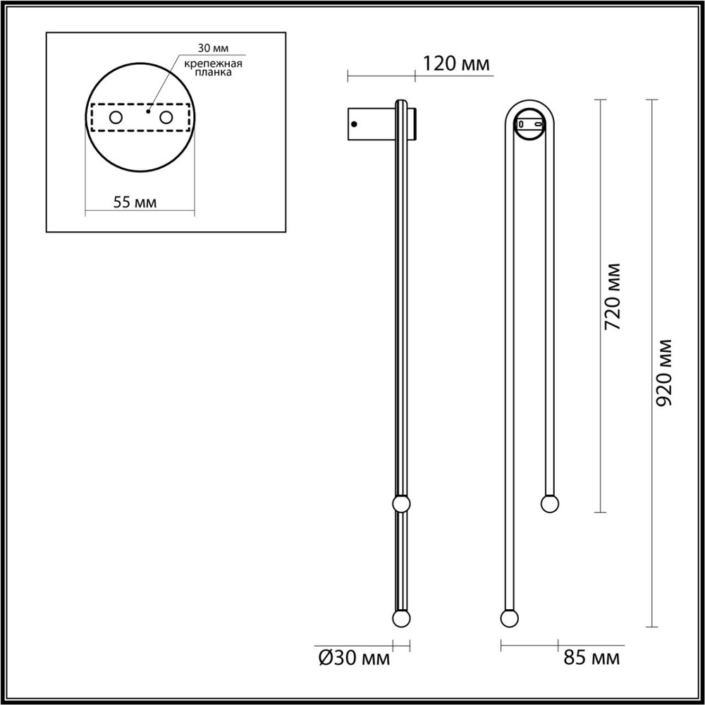 6633/18WL ODL Светильник LED 18Вт 3000К 220В IP20 HIGHTECH