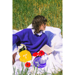 Ваза для цветов moon, 18 см, синяя