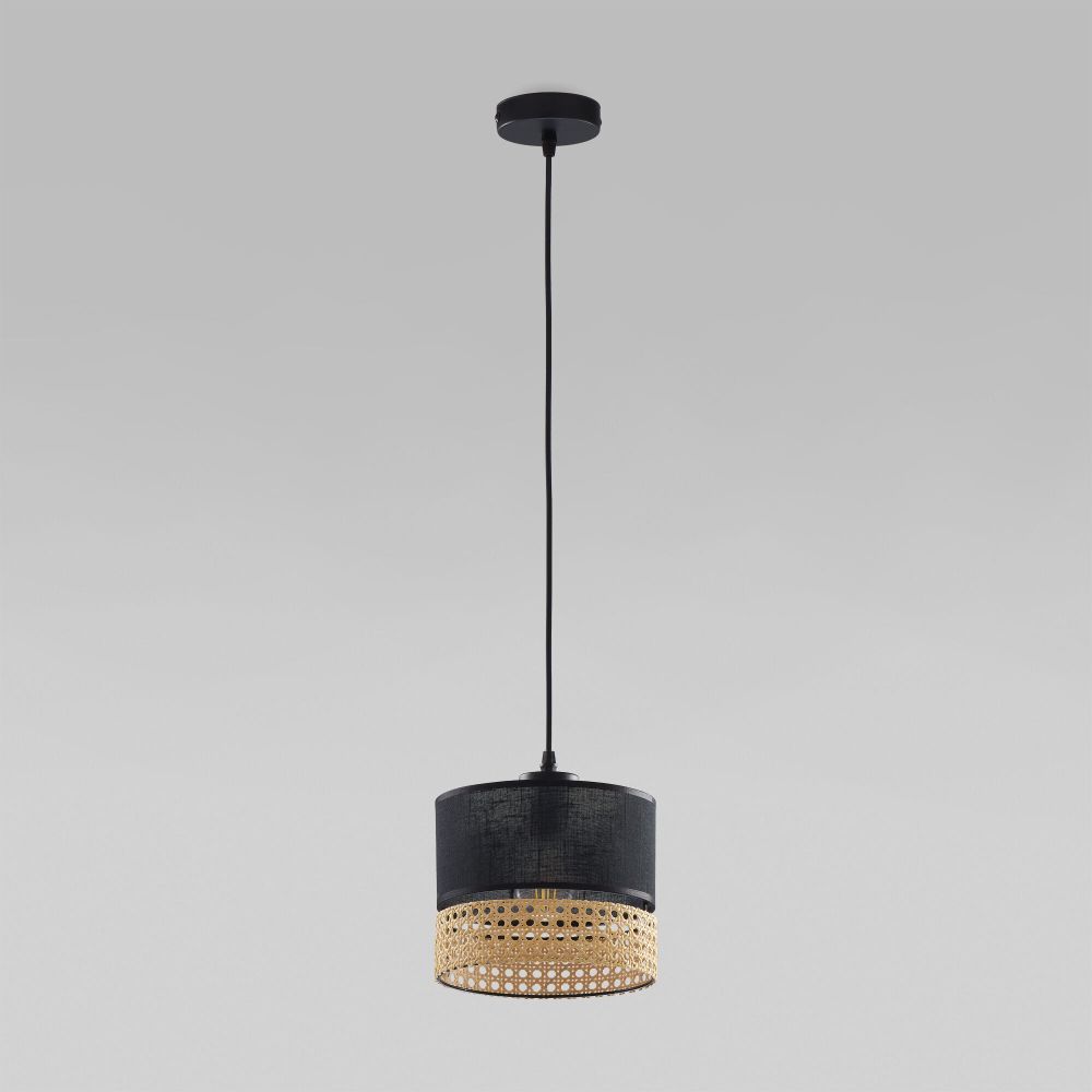 Подвесной светильник с тканевым абажуром 6544 Paglia Black