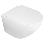 Унитаз подвесной PRO 370х490х360 безободковый, в комплекте с сидением микролифт (PRO-0001)