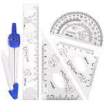 Готовальня Deli "Bumpees",  5 предметов, 190х92мм, пластиковый футляр