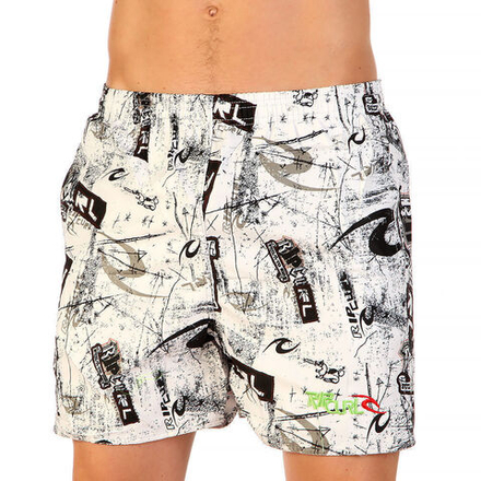 Мужские шорты белые с принтом Rip Curl