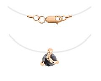 Колье с черным фианитом на леске