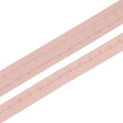 Крючки на ленте двухрядные пыльно-розовые