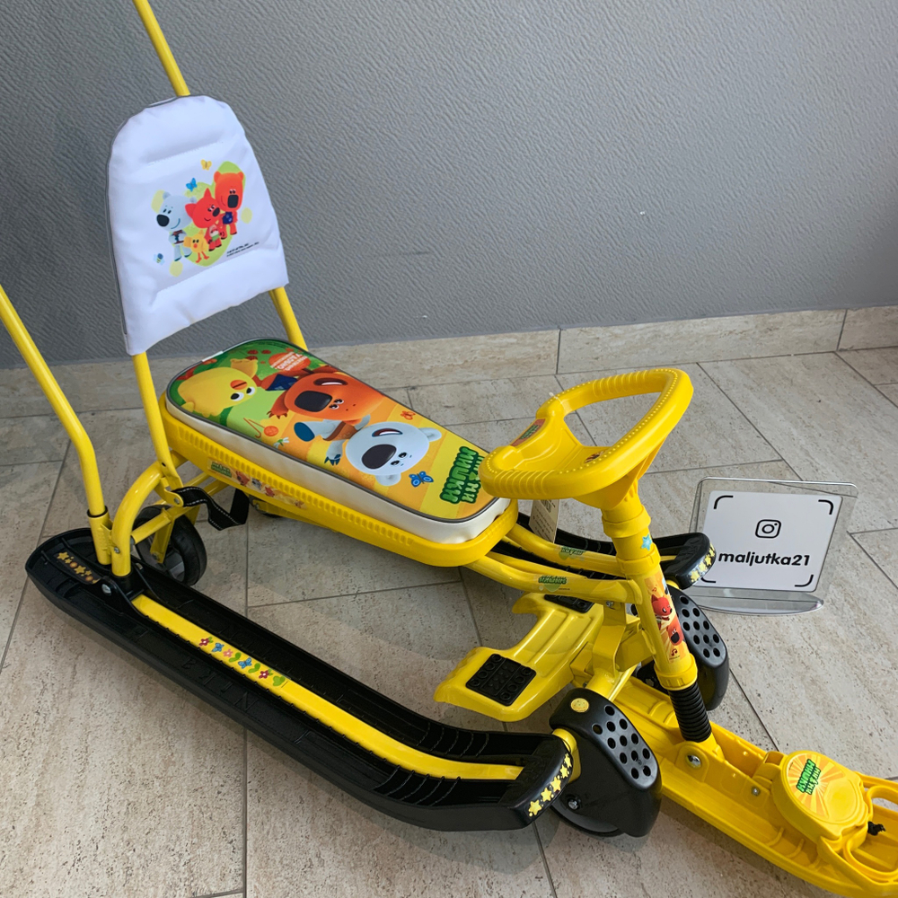 Снегокат Тимка спорт 6 «Ми-ми-мишки» желтый каркас (арт. ТС6/ММ2)