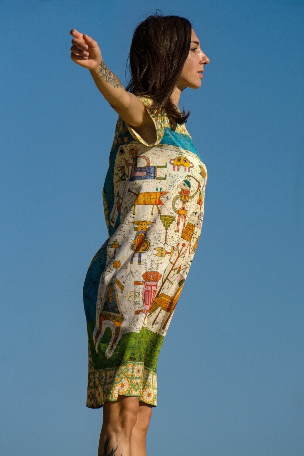 Платье "Прелюдия к цивилизации", по мотивам сюрреалистической живописи Виктора Браунера