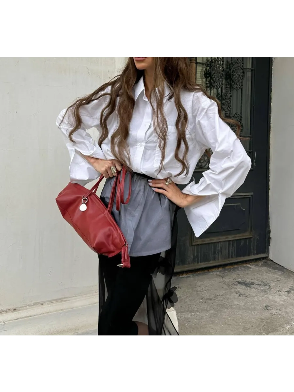 Юбка макси прозрачная