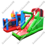 Детский надувной батут "Мини-замок" с горкой 3,5*3,5*3 м