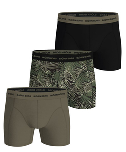 Боксерки теннисные Bj_rn Borg Cotton Stretch 3P - green/print/black