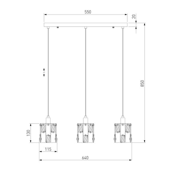 Подвесной светильник Eurosvet 50101/3 хром
