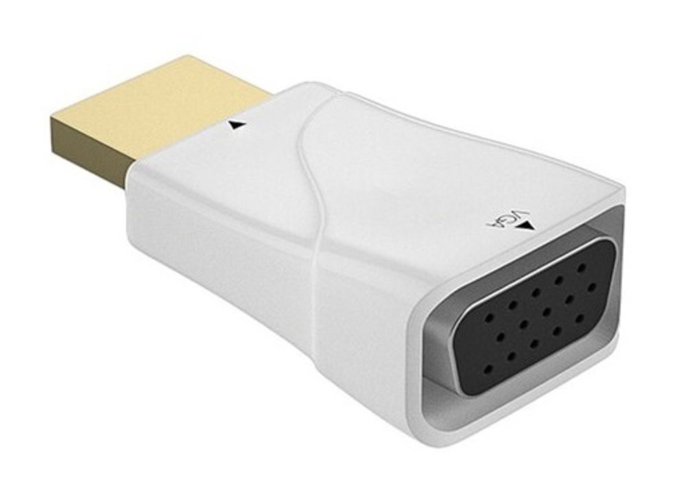 Конвертер штекер HDMI (M) -- гнездо VGA (F) без аудио-входа белый