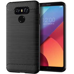 Чехол для LG G6 (G6+) цвет Black (черный), серия Carbon от Caseport