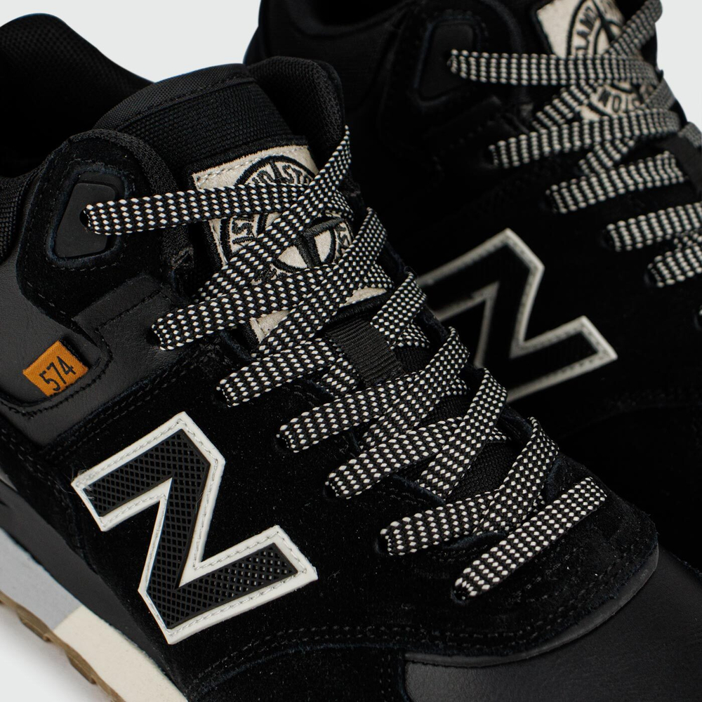 Кроссовки New Balance 574 Mid Black / White with Fur Wmns