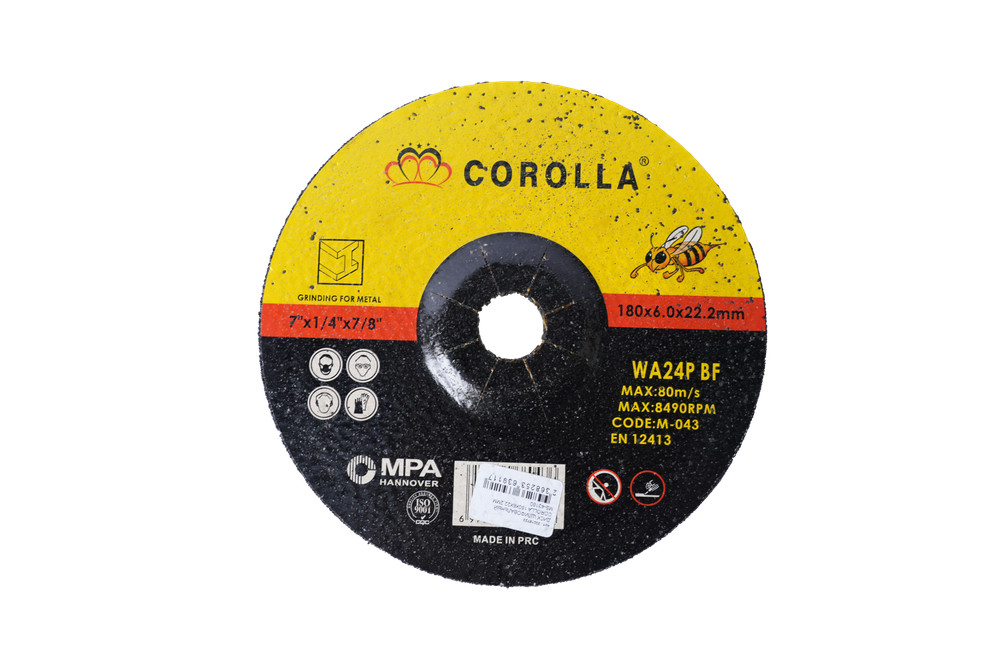 ДИСК ШЛИФОВАЛЬНЫЙ COROLLA 180Х6Х22,2ММ MS-43180