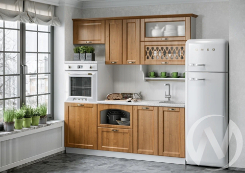 Кухня Милано 2;0м (белый/орех/антарес) Компоновка №3