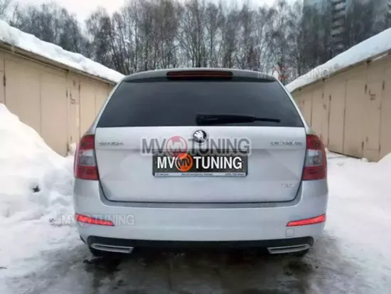 Имитация насадок глушителя для Skoda Octavia A7 III