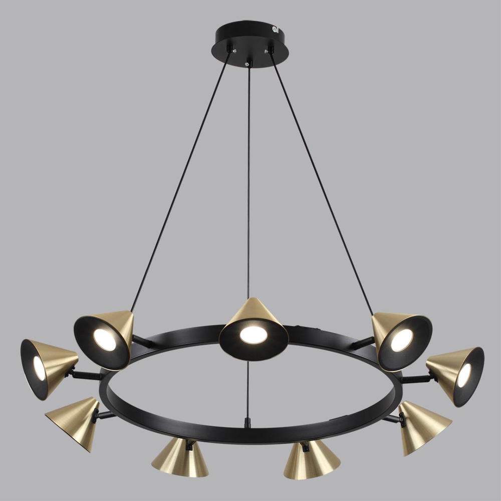 8233/9 COMFI LN26 255 черный/золото, металл Подвесной светильник GU10 LED 9*7W 220V LAMINA