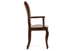 Кресло Вилмот темный орех / бежевый