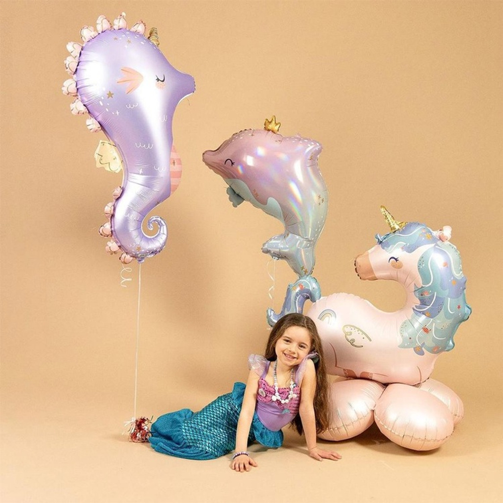 Фольгированный шар-фигура «Волшебный морской конек», 91 см