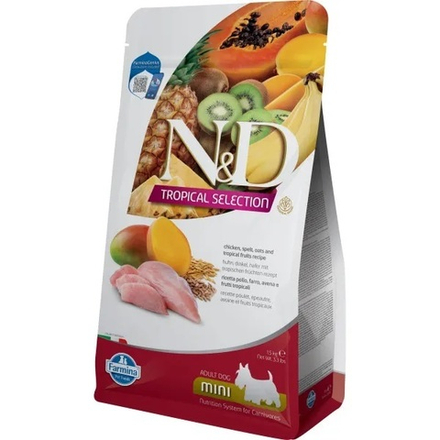 Сухой корм FARMINA N&D Tropical Selection для взрослых собак мелких пород с курицей - 1,5 кг