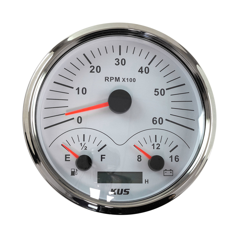 Тахометр аналоговый (4в1), сч. м/ч, уровень топлива (0-190 Ом), вольтметр