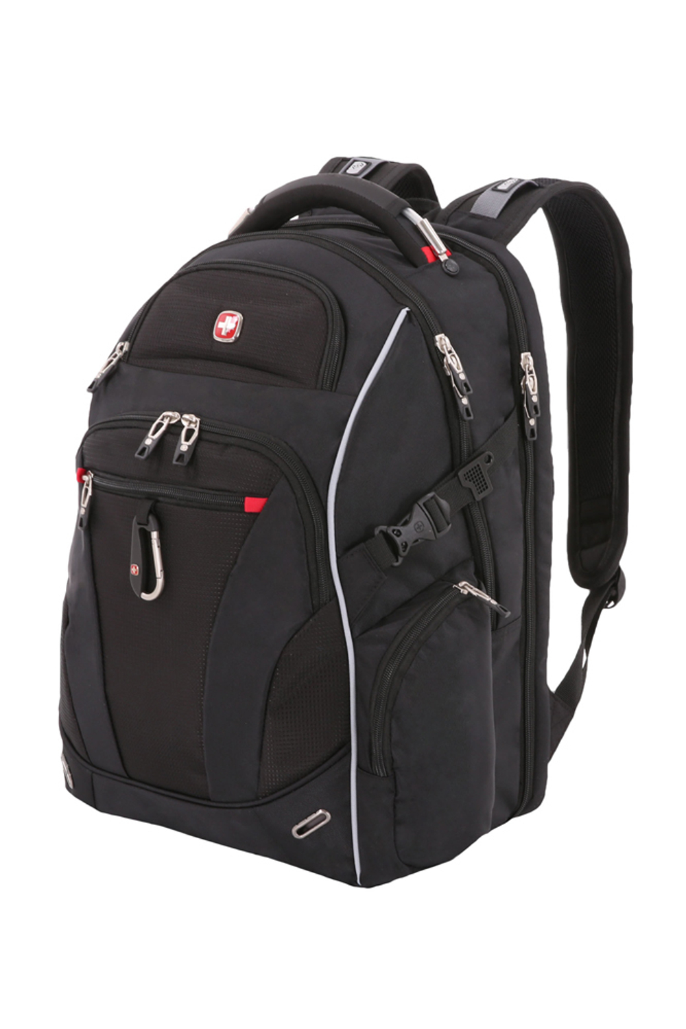 Большой надёжный качественный с гарантией швейцарский чёрный городской рюкзак 34x22x46 см (34 л) с системой ScanSmart SWISSGEAR SA1155215