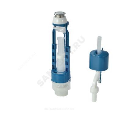 Арматура для бачка сливная/наливная АС3 1/2" нижнее подключение кнопка хром 1/реж Инкоэр И-СБкпм-НпрРФ-А-В