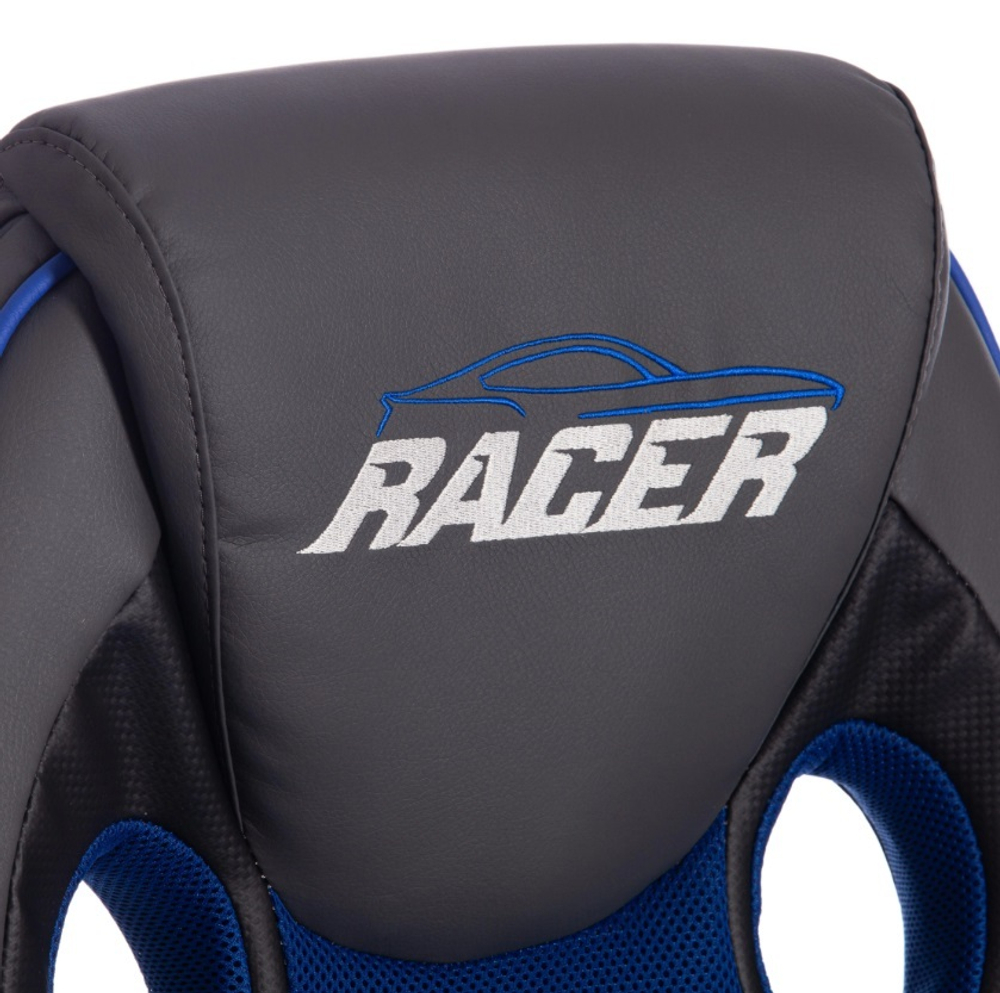 Racer GT Кресло офисное (кожзам/ткань металлик/синий)