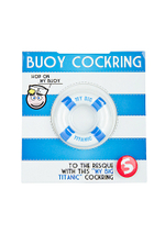 Эрекционное кольцо на пенис Buoy My Big Titanic (Цвет: белый)