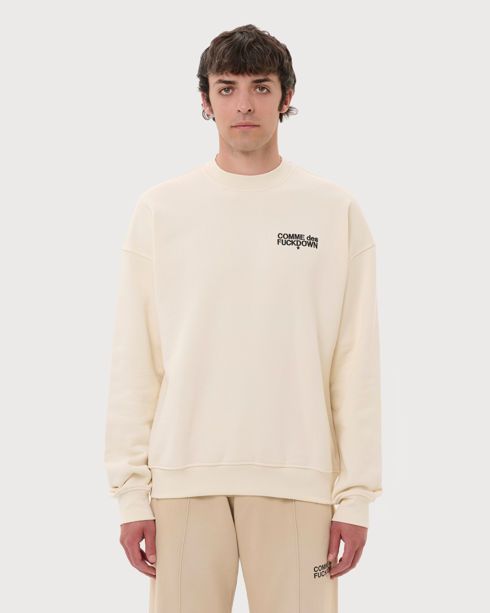 COMME DES FUCKDOWN СВИТШОТ БЕЛЫЙ