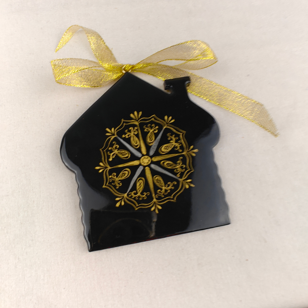 Сувенир "Домик" с росписью Палех в подарочной коробке