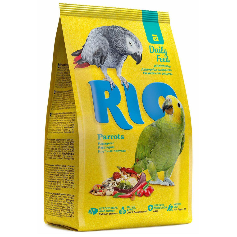 Сухой корм RIO для крупных попугаев, основной рацион, 1 кг