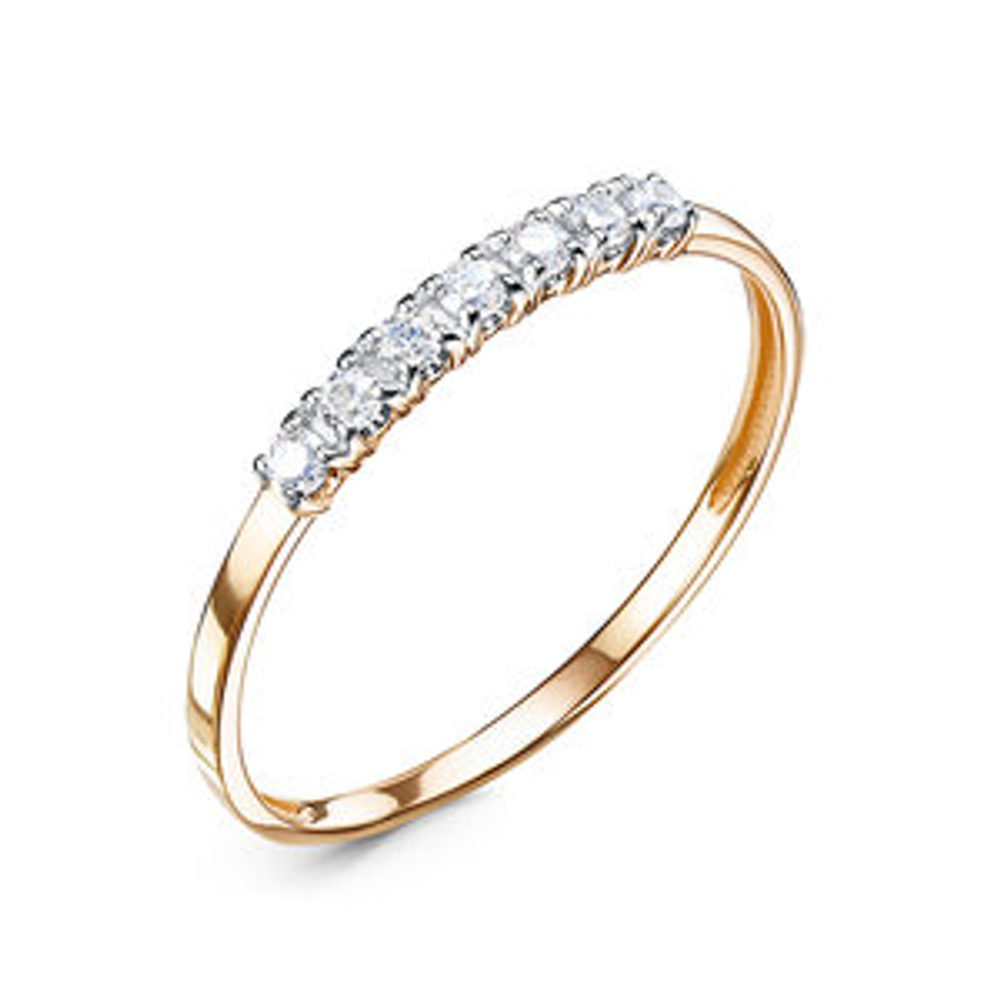 Кольцо из золота с фианитами