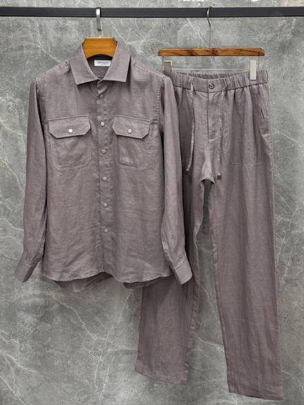 Льняной костюм Brunello Cucinelli