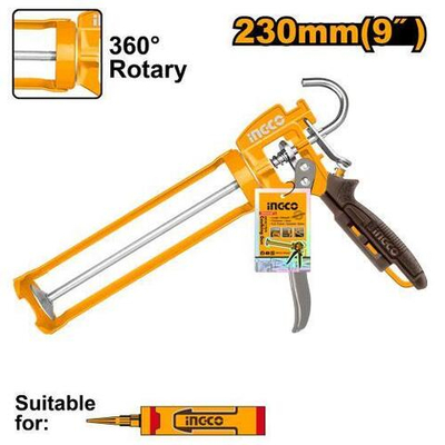Скелетный пистолет для герметика 230х1,8мм INGCO HCG1709 INDUSTRIAL
