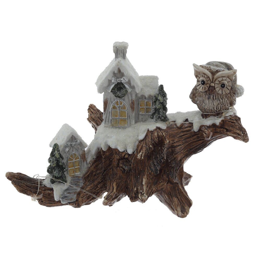 GAEM Фигурка декоративная "Зимняя композиция" с подсветкой (LR44x2,прилаг), L2, L20,5 W9 H14 см, 2в.