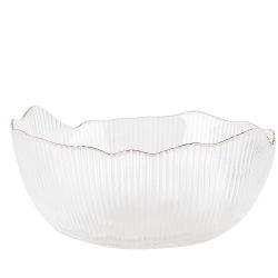 Салатник, набор 3шт. "Frost stripe" (белый) d=12,5/15,5/19см (стекло) (транспортная упаковка)