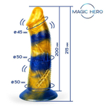 Вибратор Bior toys MAGIC HERO на присоске с ДУ, 21,5 см