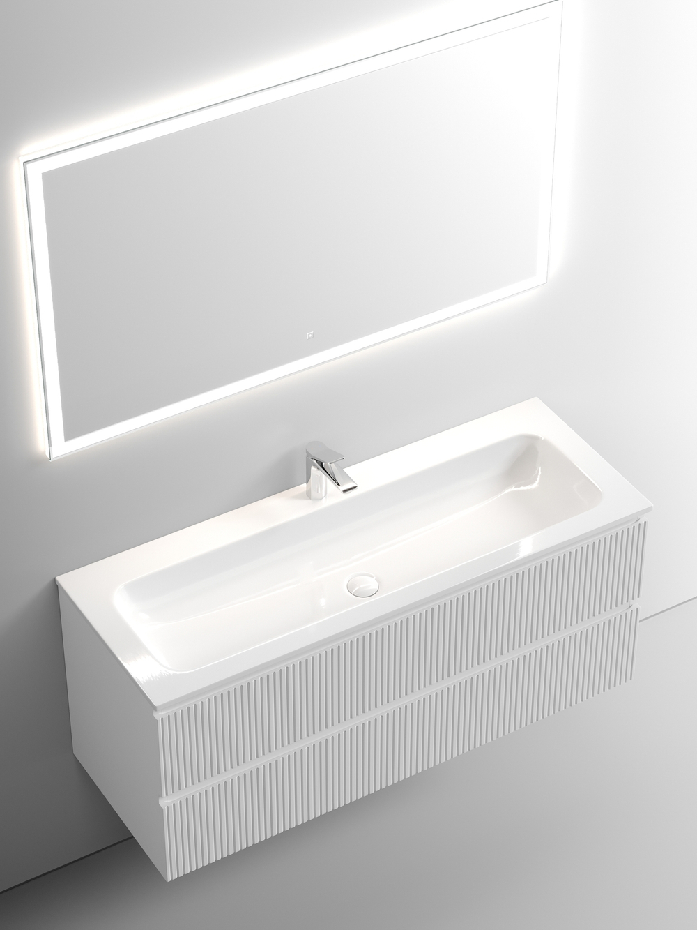 Тумба с раковиной Sancos Snob T 120 см SNT120W bianco