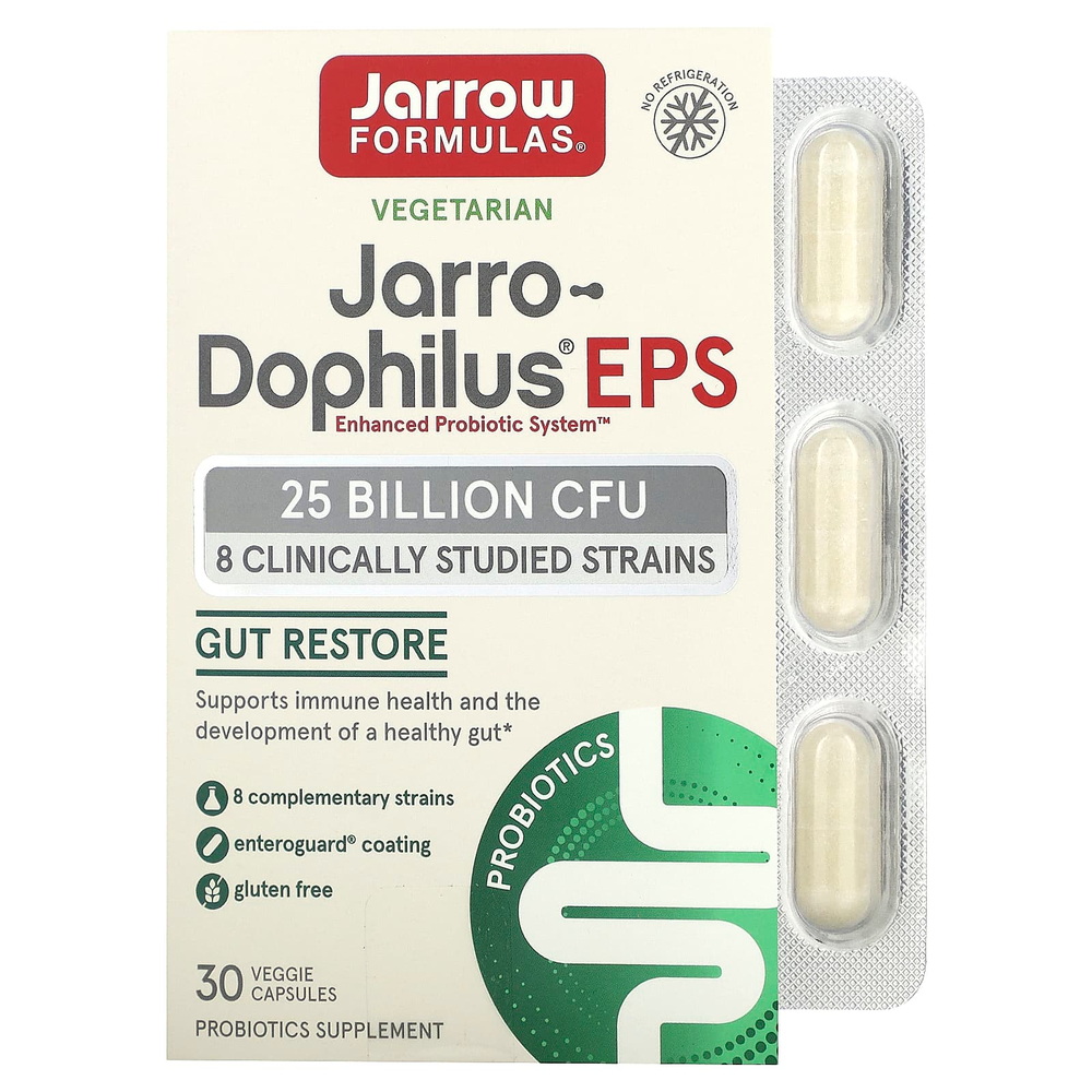 Jarrow Formulas, Jarro-Dophilus® EPS, 25 млрд КОЕ, 30 растительных капсул