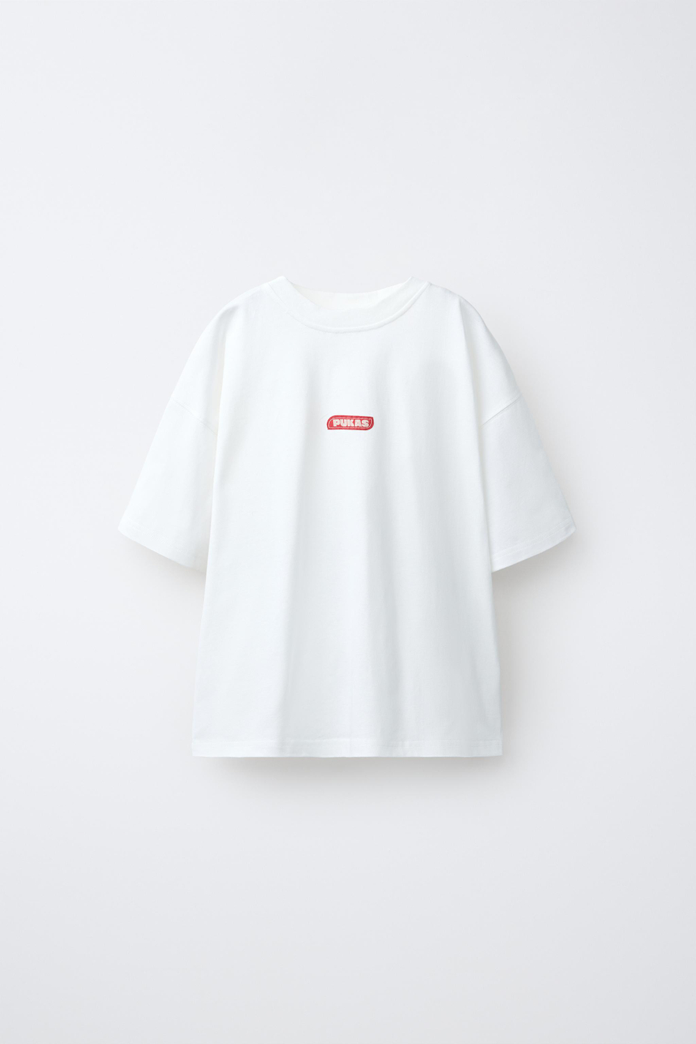 ZARA X PUKAS ФУТБОЛКА С ФОТОПРИНТОМ PUKAS SURF, БЕЛЫЙ