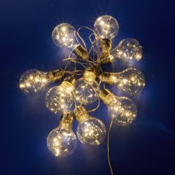 ULD-S1800-050-STB-3AA WARM WHITE IP20 RETRO BULBS-1 Гирлянда светодиодная Лампочки ретро-1. на батарейках 3AA не в-к. 1.8м. 50 светодиодов. Теплый белый свет. Провод прозрачный. TM Uniel