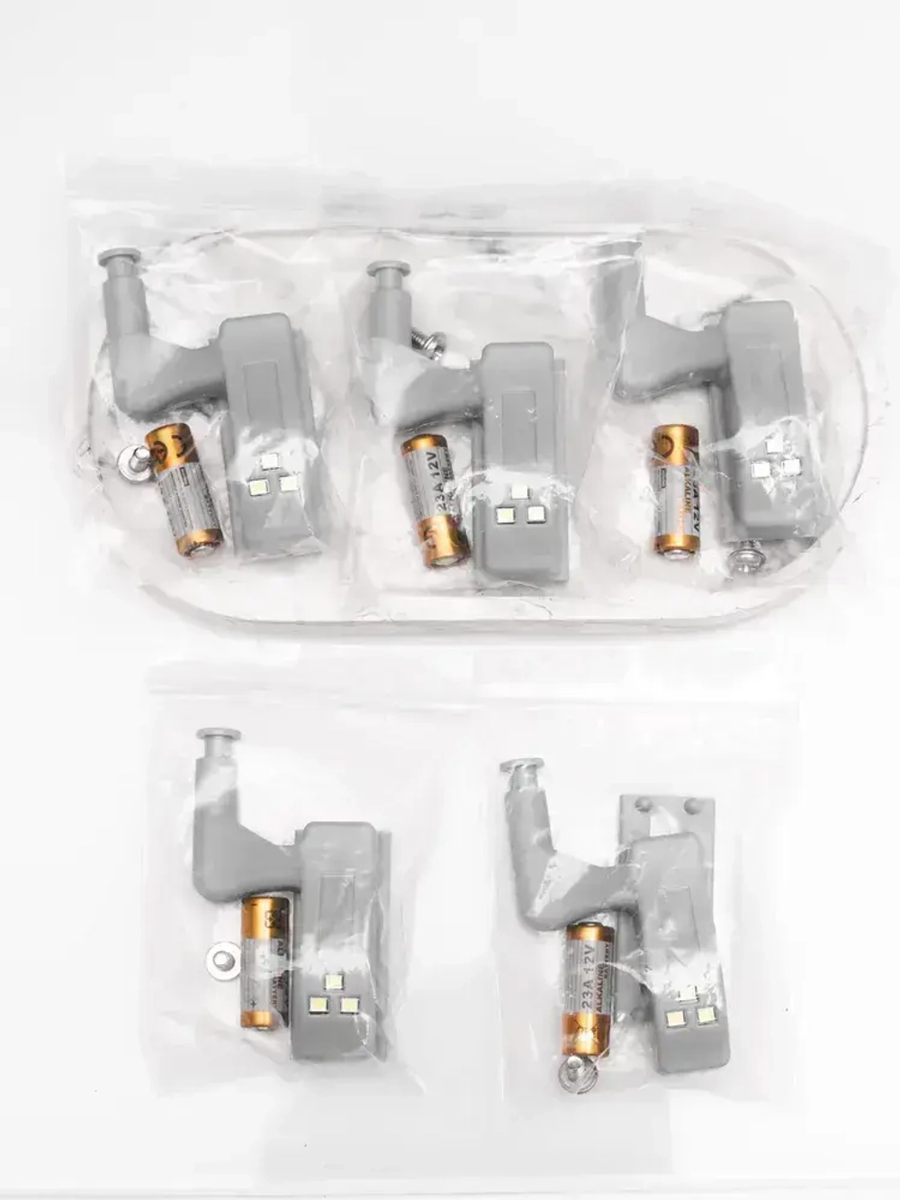 Светильник светодиодный на батарейках для шкафа 5 шт - LED подсветка в шкаф беспроводная на мебельную петлю