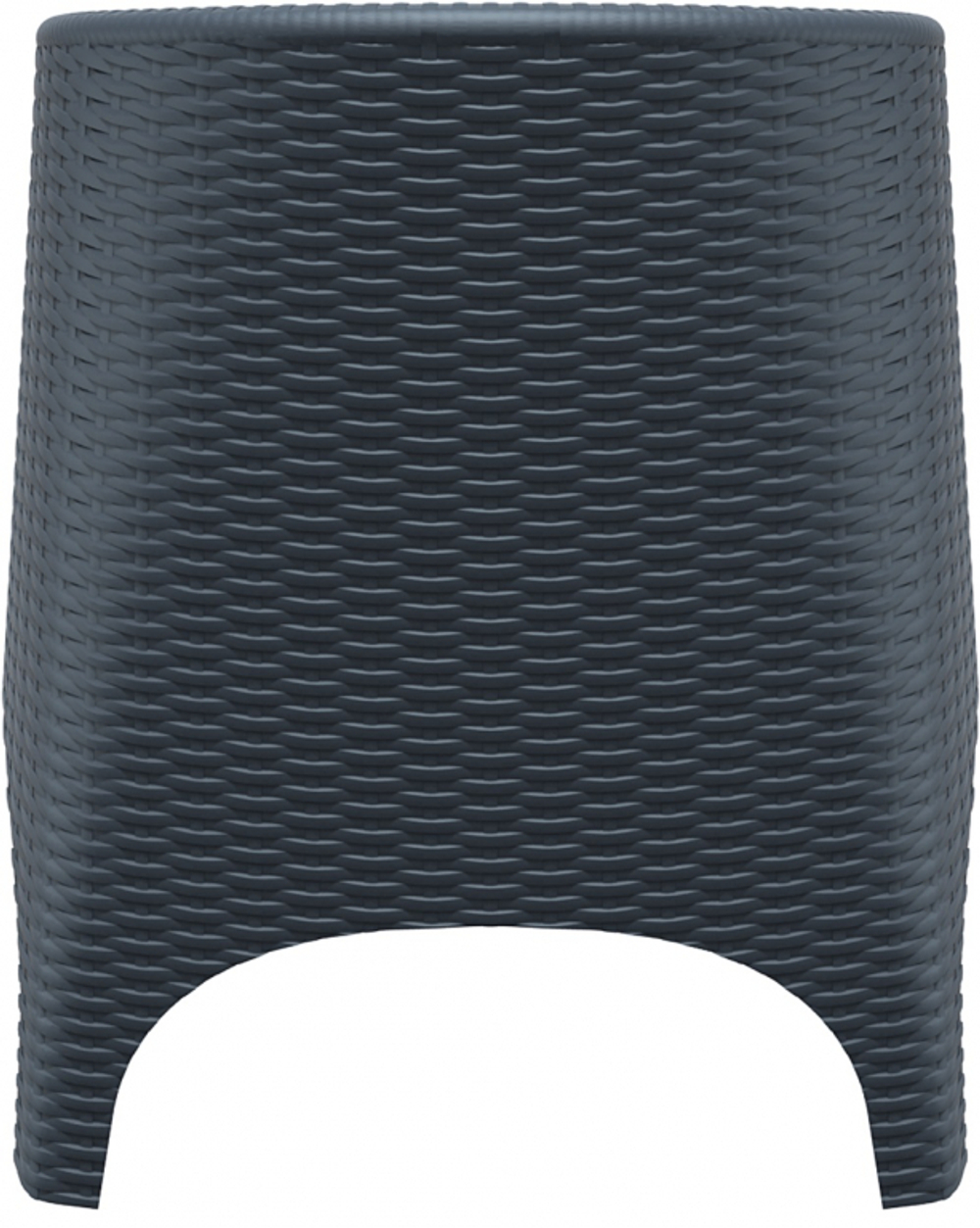 Кресло пластиковое плетеное с подушкой Siesta Contract Aruba, антрацит